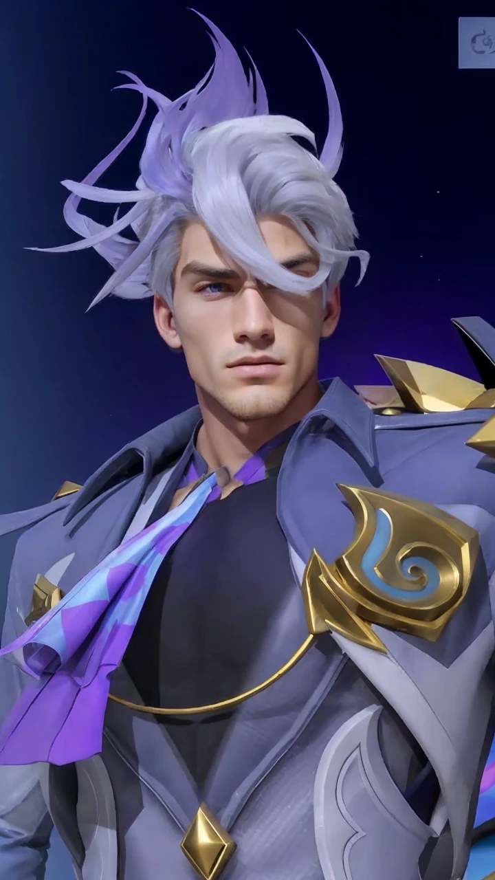 A masculine handsome boy with medium hair, sharp jawline and chad face. The image quality should be 4k. Eye colour should be brown. 