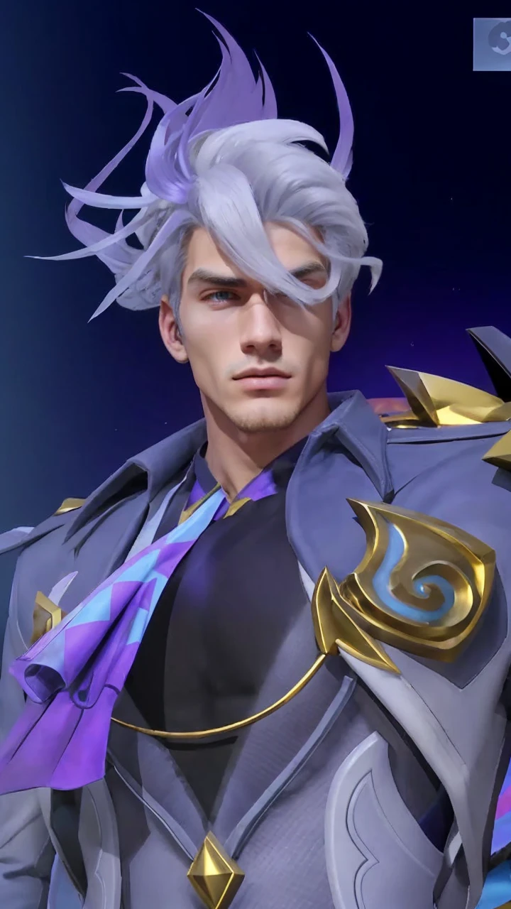 A masculine handsome boy with medium hair, sharp jawline and chad face. The image quality should be 4k. Eye colour should be brown.