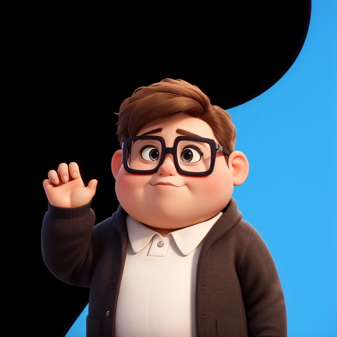 ((best qualityer)), ((work of art)), (detailded), chubby girl, square glasses, using computer 

