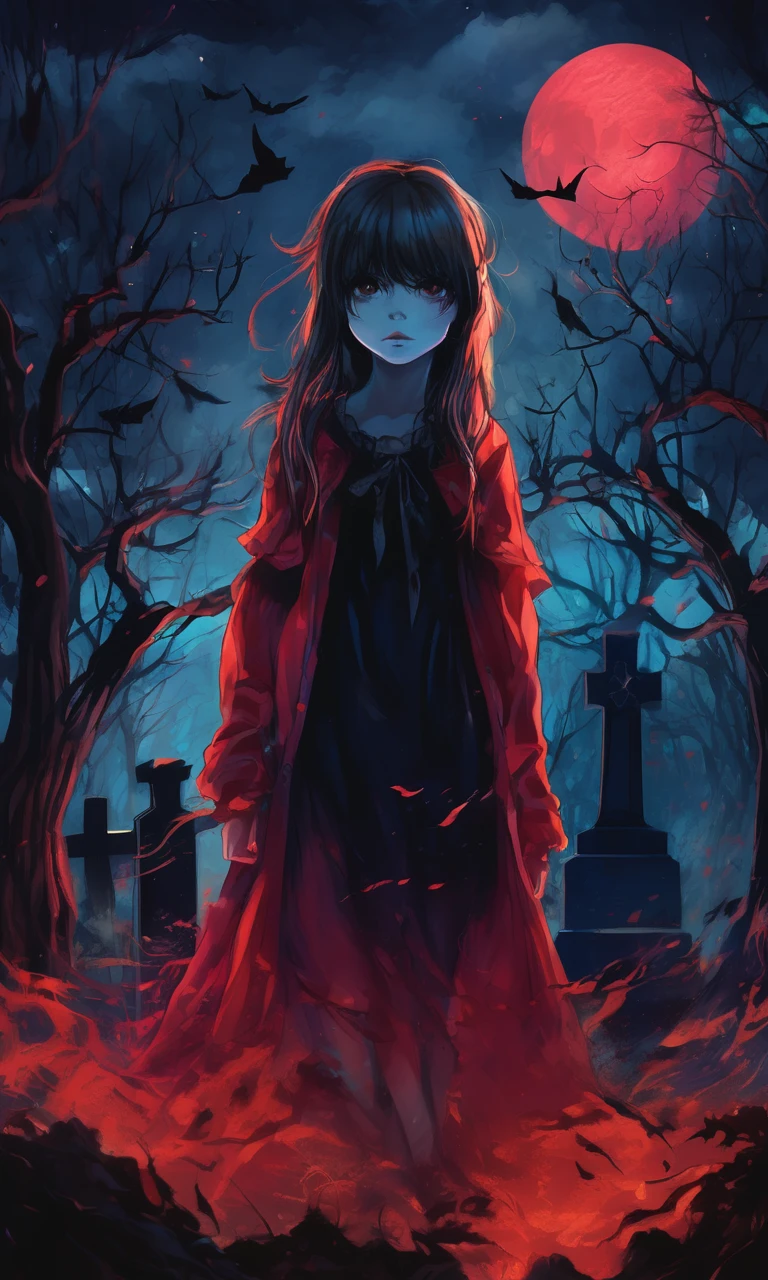 anime artwork anime artwork 1girl,abyss girl,open mouth,((masterpiece)), ((best quality)), 8k, high detailed, ultra-detailed, illustration, portrait, horror, gothic, (1girl), (sinister:1.2), a young girl with a grotesquely elongated mouth, standing in a dimly lit cemetery, moonlight casting eerie shadows, (ethereal and haunting),wisps of spectral mist, (spectral hands:1.1), reaching out from the tombstones, creating a sense of dread, (floating:1.3), surreal and nightmarish, (dark and foreboding), (motion blur), (glitch effect), (vibrance:1.2), (chromatic aberration), (saturated reds), (film grain), (sinister whispers:1.5), (sinister laughter:1.4), A chilling and unsettling atmosphere, capturing the girl's unsettling transformation into a creature of the night,. anime style, key visual, vibrant, studio anime, highly detailed