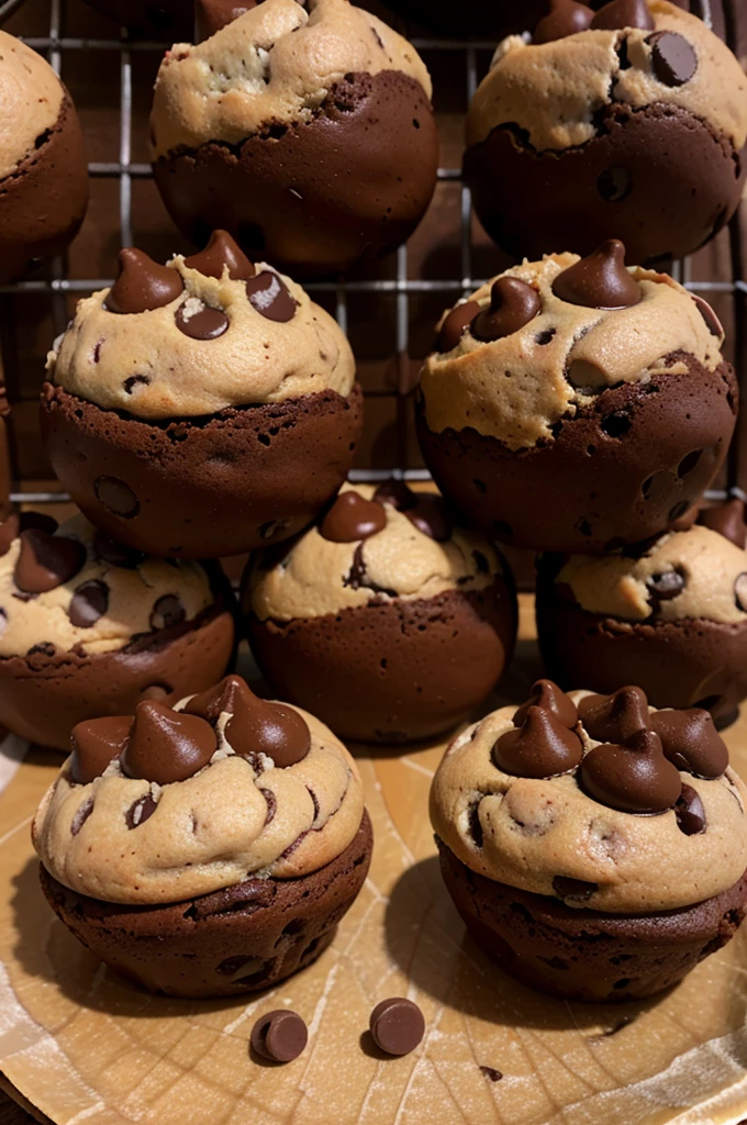 Chocolate Chip Cookie Dough Brownie Bombs