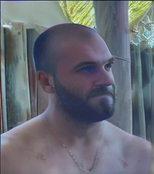 RAW Photo, an angry redneck 25yo man, short hair, (broad shoulders:0.6), (skin imperfections), flash photography, group photo, multiple boys, sleepover atmosphere, homoerotic, undressing, kissing, high angle,