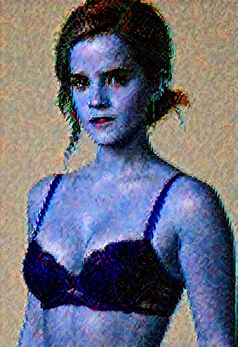 photo of beautiful Emma Watson, huge tits, red lingerie
