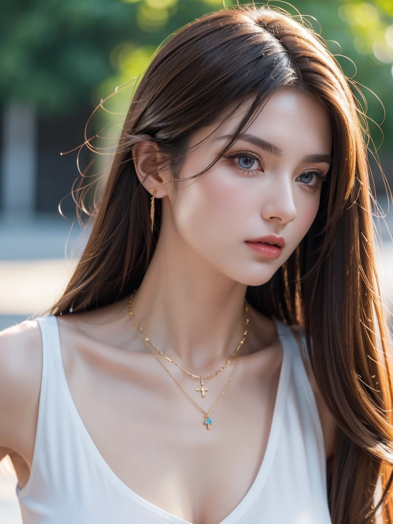 ((((8k))),((Extremely meticulous CG)) ,(wallpaper),16k,((Extremely refined and beautiful)),(((Masterpiece))),(((best qualtiy))),(((Ultra High Resolution))),beautiful light up,Perfect lightning,realistic shaded,(Smooth and flawless skin:1.5),(Extremely exquisite facial details:1.2),(perfect body:1.2),(ultra-detailed),((A beautiful girl,solo)),(small head:1.2),(pale skin:1.3),(medium straight hair:1.2),(small face:1.2),(baby face:1.3),(Exquisite makeup:1.2),(small breasts:1.2),(flat chest:1.3),((slim,thin)),(Disgusted Look:1.5),(angry:1.5),(frown:1.5),(short sleeves:1.2),(crystal necklace:1.2),(shirt dress:1.5),(indoor:1.3),(summer:1.3),(detailed background:1.5),(close-up of face:1.3),(from front:1.3),(day scene:1.5),(many gift boxes of various colors:1.3),(In a luxurious shopping mall:1.5),(bright and vivid colors:1.3)