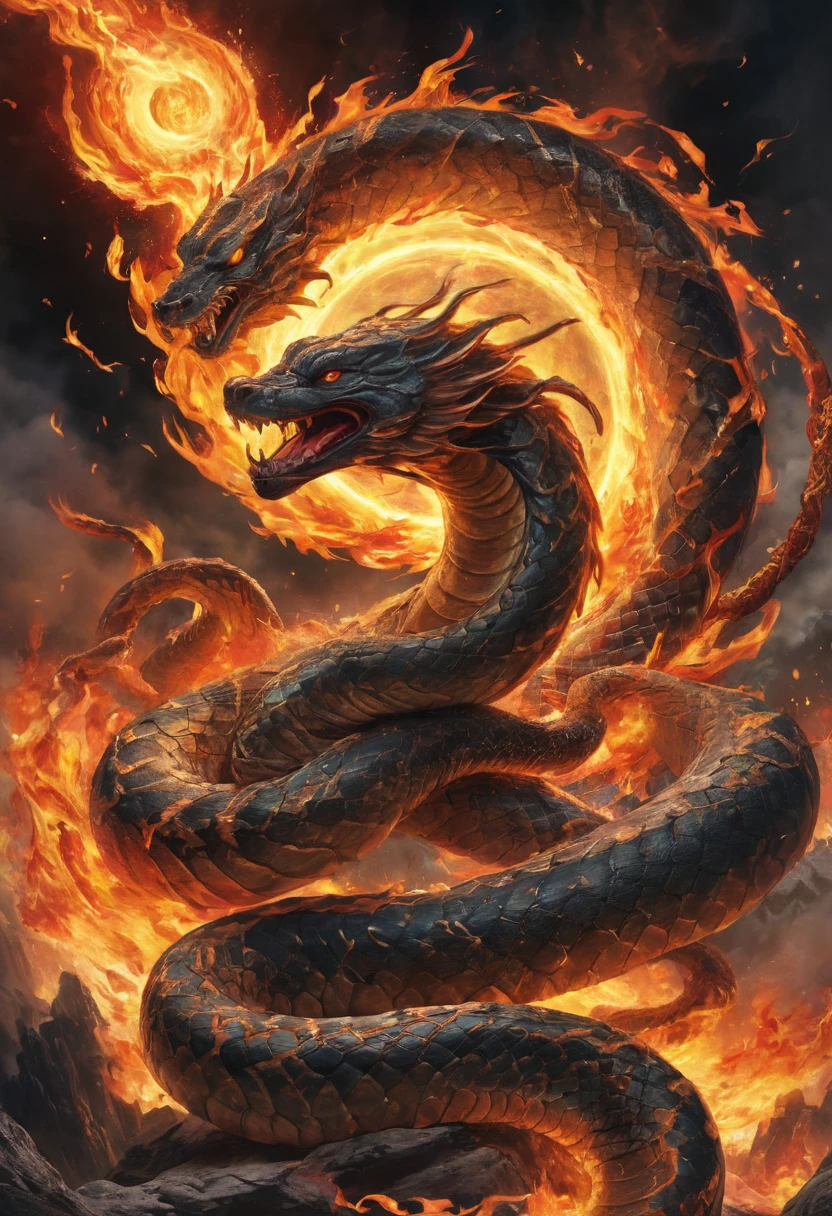 The Serpent Wrapped in Sun、Controlling the fire、