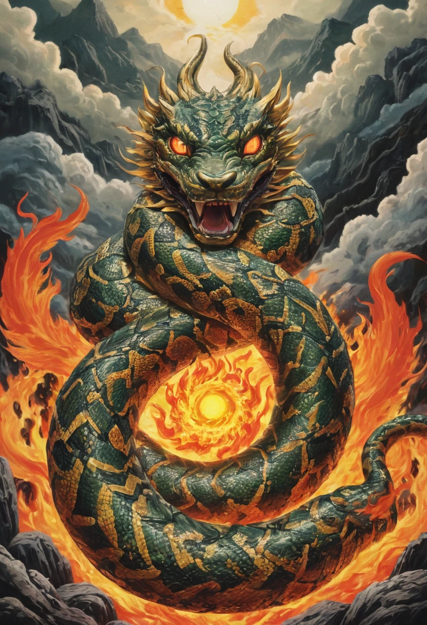 The Serpent Wrapped in Sun、Controlling the fire、