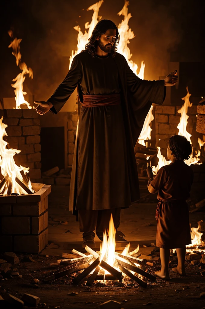 Jesus burning children for Father&#39;s Day