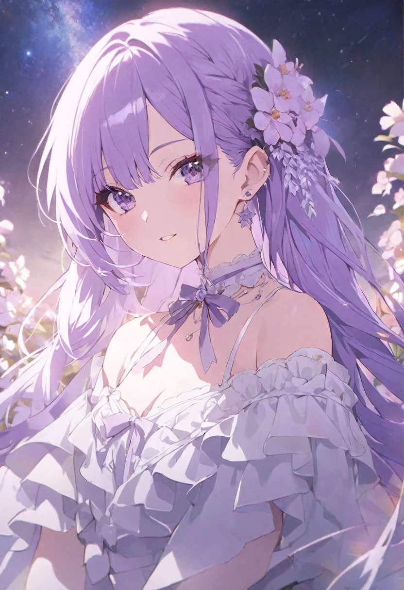 ultra-quality, High resolution,(Masterpiece 1.3),Best Quality++, Ultra-detailed+, Dynamic Angle,Beautiful girl lips, slim, 28 years old,slender, Colossal tits, gal make,large earring,Necklaces,the ring, Beautiful shoulders, Beautiful legs, droolng,Various hair colors,((Various hair styles)),((Silvery hair)), Short hair, Straight hair,((Purple Gothic Costume 1.4))、mare、hawaii、resort hotel、Lots of women