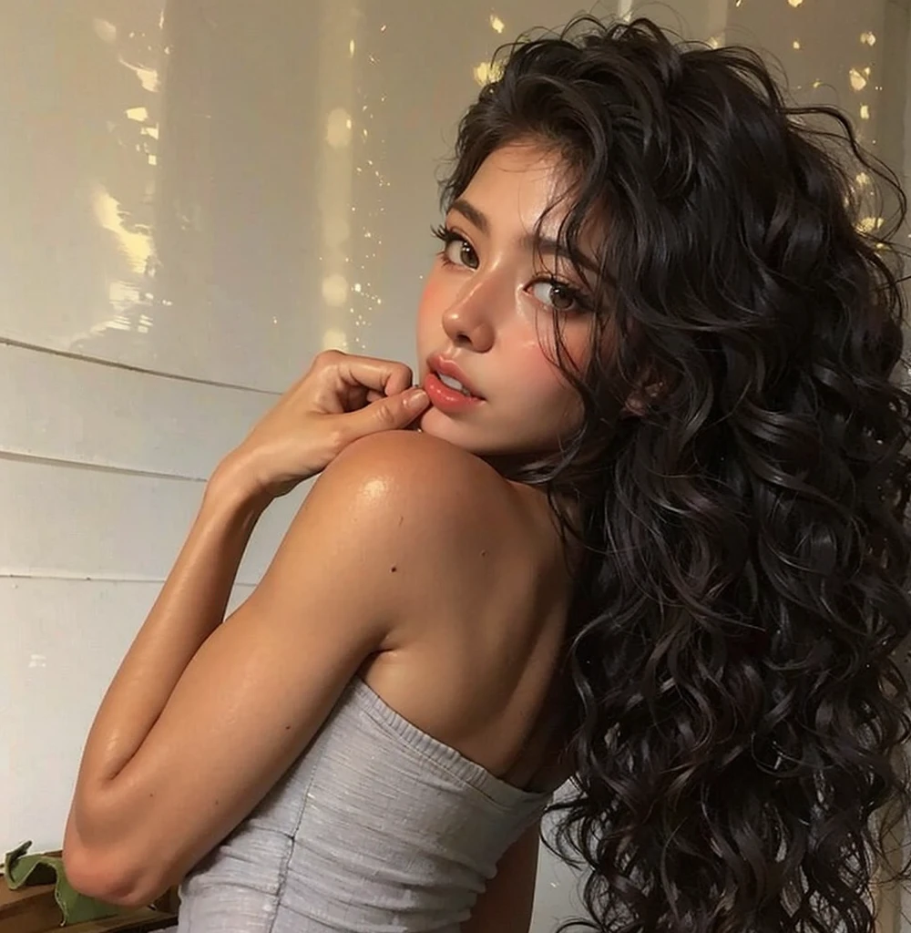 brazilian girl, Brown leather 