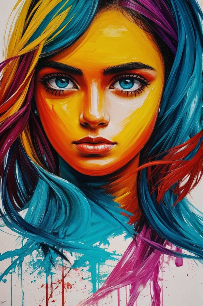 Create a painting about gender violence