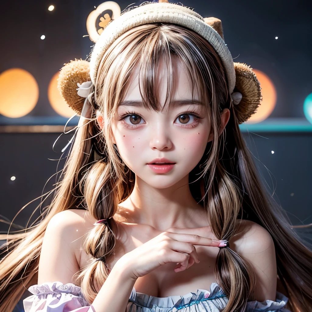 NSFW, 8k, High-level, absurd, masterpiece, best quality, primitive, very detailed CG, very detailed wallpaper, perfect lighting, Extremely detailed (((The personifying " Tony Tony Chopper " as a Little Girl))), MysticSight, Tyndall effect, Tyndall scattering, Studio gray background with (many Dazzling RainbowColor particles BokeH:1.28), (RoundlyButts, ThighGap), (Exposed:0.4), (Assfocus with looking ahead), BREAK (NOGIZAKA face variations) Extremely Detailed very KAWAII face variations, perfect anatomy, Childish, captivating gaze, elaborate detailed Eyes with (sparkling highlights:1.28), long eyelashes、Glossy RED Lips with beautiful details, Coquettish tongue, Rosy cheeks, Radiant PearlSkin with clear transparency . { (Dynamic LifeLike expressions:1.4) | :d) }, (large eyes:-1) .