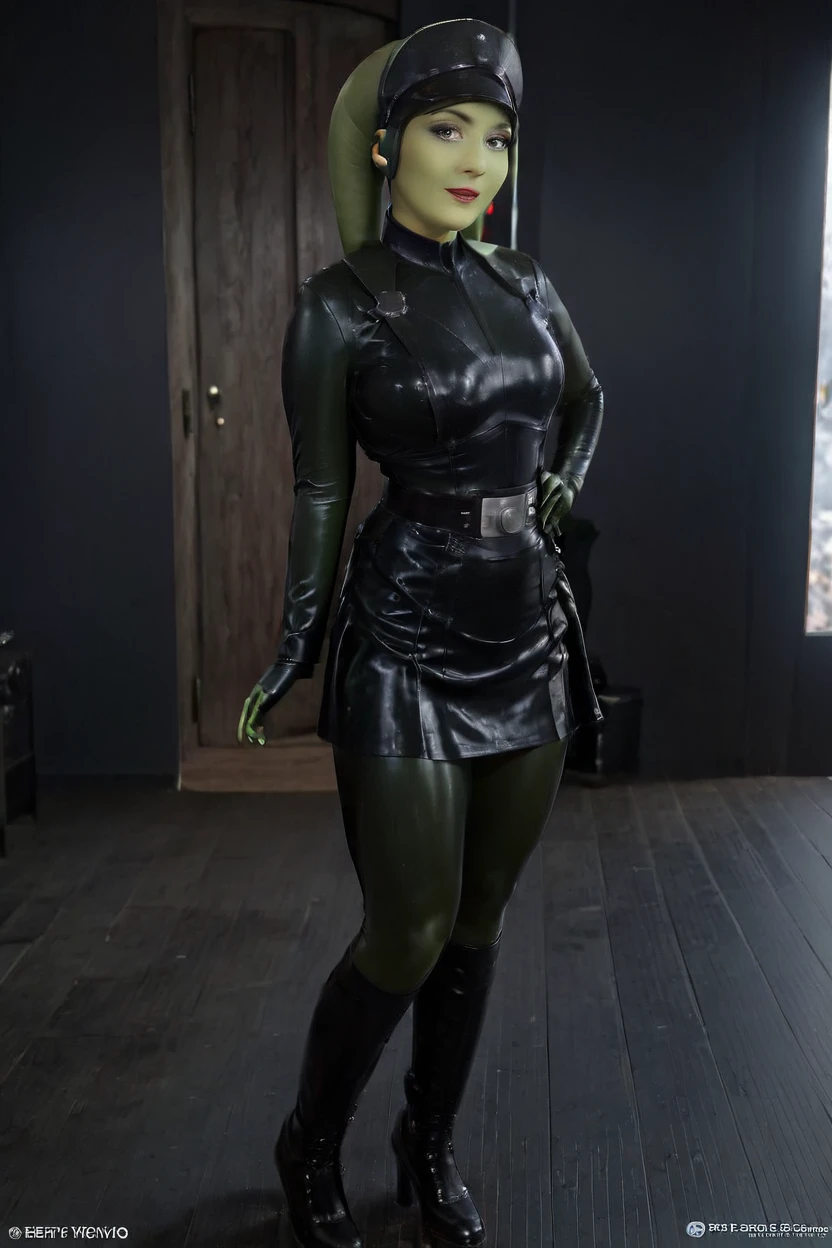chain leash robotskin,(( cyborg)) xyzliara, 1girl, standing, bodysuit, upper body, science fiction, looking at viewer, (monster girl), ((green skin)), silver shock, collar, cute face, dramatic lighting, ready to serve in sex, dungeon, BDSM gears, wallpaper, intricate, sharp focus, ray tracing, rtx, professionally color graded, professional photography, masterpiece, ultra detailed, high quality, best quality, 4k, 8k, solo, 3d render