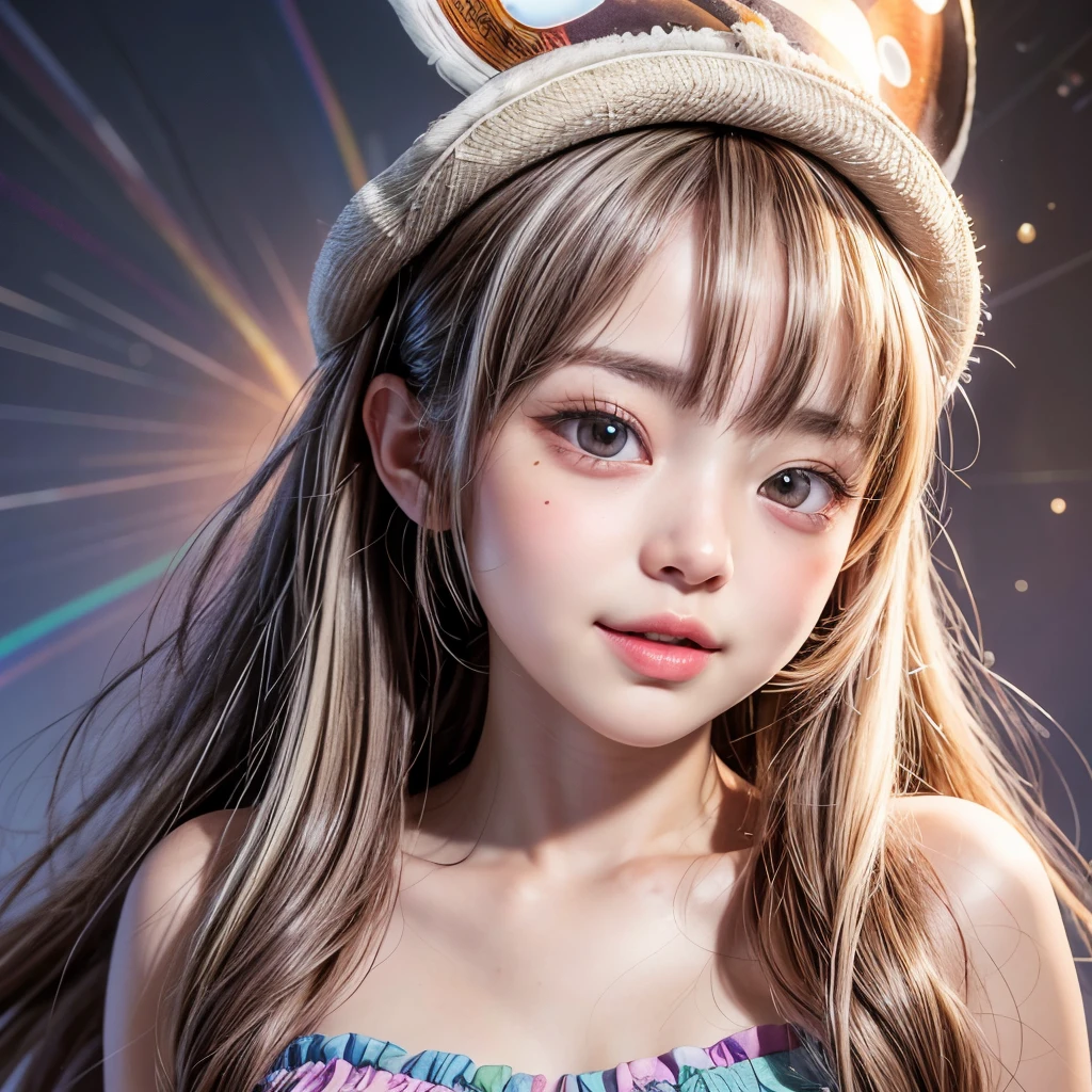 NSFW, 8k, High-level, absurd, masterpiece, best quality, primitive, very detailed CG, very detailed wallpaper, perfect lighting, Extremely detailed (((The personifying " Tony Tony Chopper " as a Little Girl))), MysticSight, Tyndall effect, Tyndall scattering, Studio gray background with (many Dazzling RainbowColor particles BokeH:1.28), (RoundlyButts, ThighGap), (Exposed:0.4), (Assfocus with looking ahead), BREAK (NOGIZAKA face variations) Extremely Detailed very KAWAII face variations, perfect anatomy, Childish, captivating gaze, elaborate detailed Eyes with (sparkling highlights:1.28), long eyelashes、Glossy RED Lips with beautiful details, Coquettish tongue, Rosy cheeks, Radiant PearlSkin with clear transparency . { (Dynamic LifeLike expressions:1.4) | :d) }, (large eyes:-1) .
