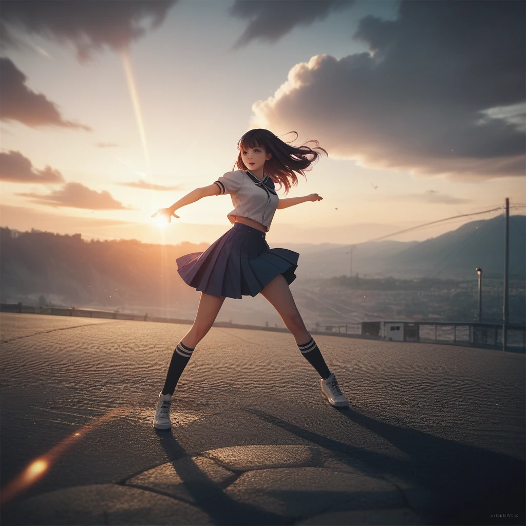 ( silence suzuka), (cinematic lighting), (masterpiece, best quality, ultra detailed), action shot,