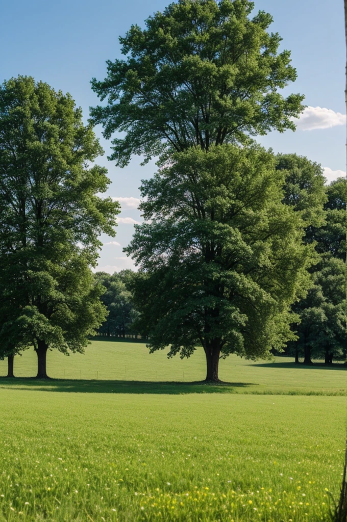 picture of a field with trees in the background.