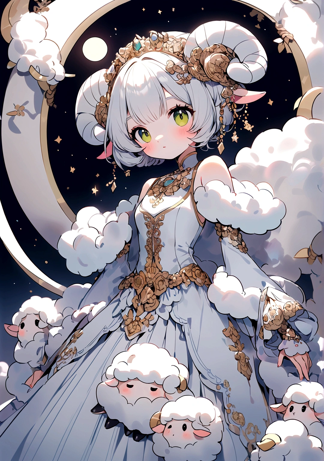 Very cute sheep on the moon
