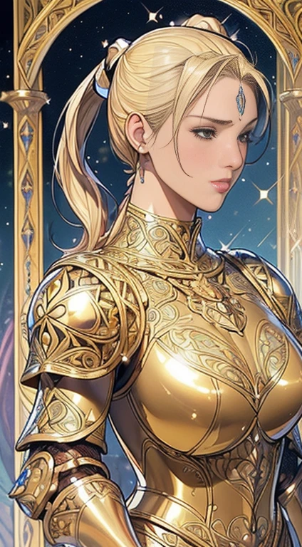 ((Highest quality)),(Ultra-high resolution),(Very detailed),(Detailed Description),Mature Woman,Age 25,Big Breasts,Aquarius Gold Cross:1.3,Saint Seiya,Aquarius Gold Robe((The best CG)),(A masterpiece),Ultra-detailed art,(Fantasy art with intricate detail:1.5), (:1.8),(Beautiful and well-proportioned face:1.7),(Intricately carved and polished armor:1.8),(Shiny blonde ponytail:1.6), A circlet studded with sparkling jewels:1.6,A magic circle appears around her.:1.6,Dynamic Pose Information