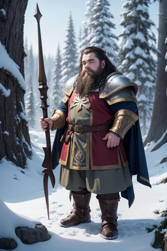 A dwarf snow white paladin