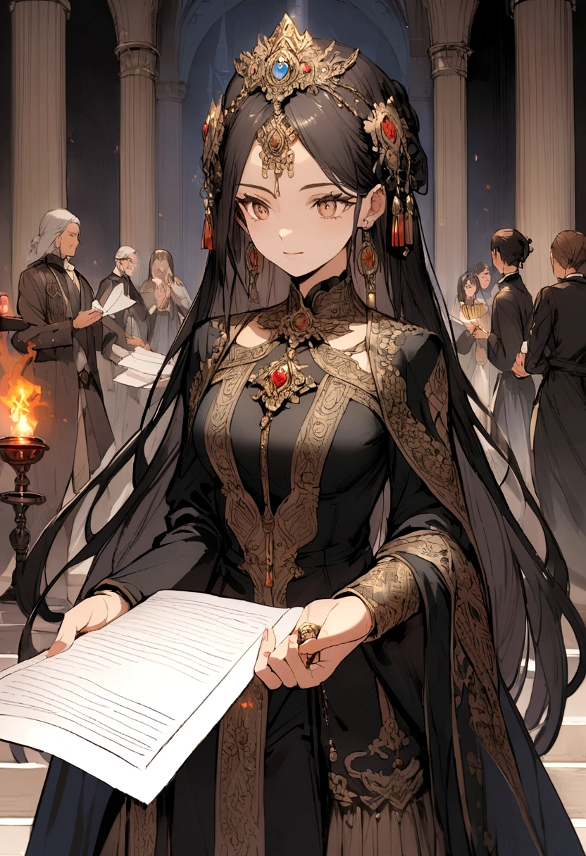 Hand holding meeting documents