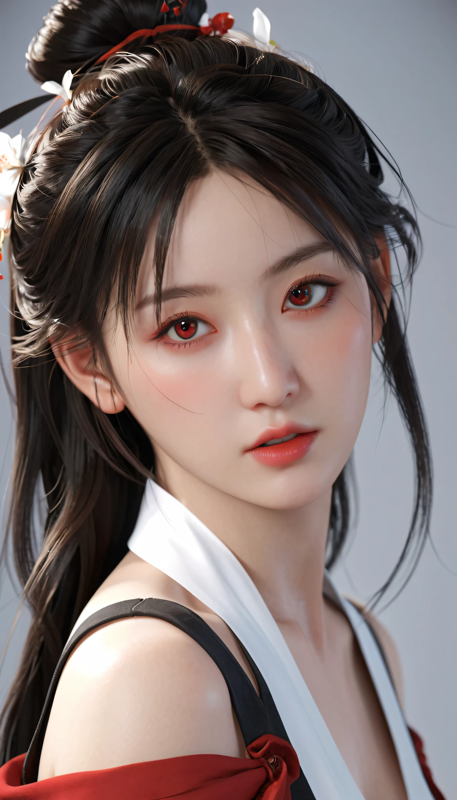 extremely beautiful eyes, extremely beautiful face, (red eyes:1.5), rei, evangelion neon, robot, bloody