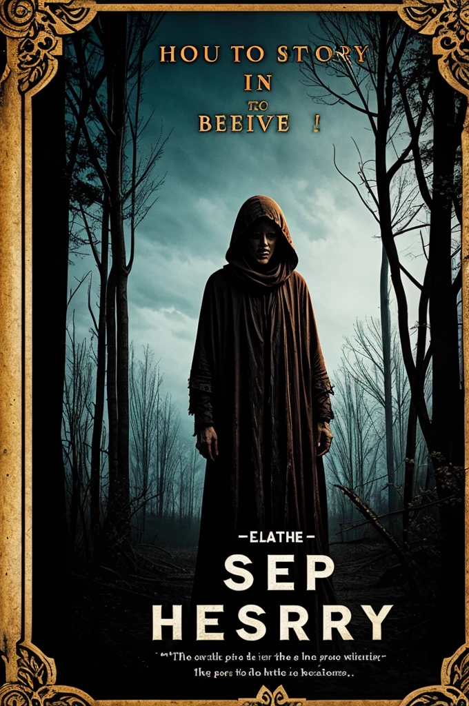 Horror story cover for a book the title is seeing is believing