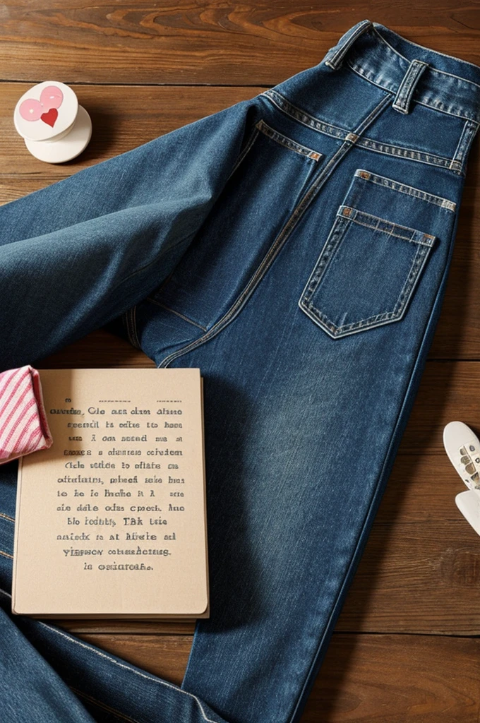 Create a cover with letters that says kawaii jeans 