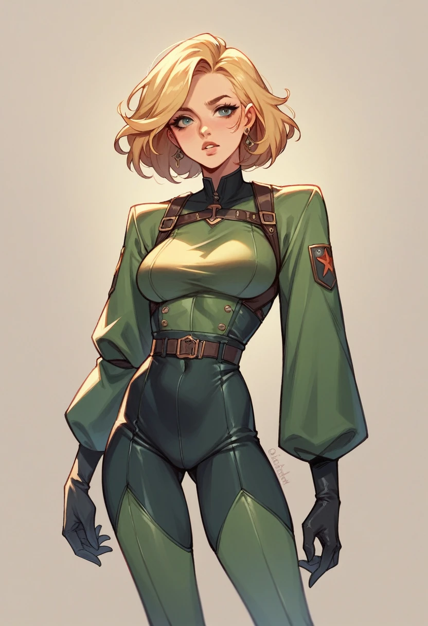 Chloë Grace Moretz, with a very sexy military suit