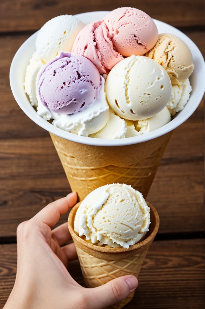 Create an ice cream with the name ice cream below zero