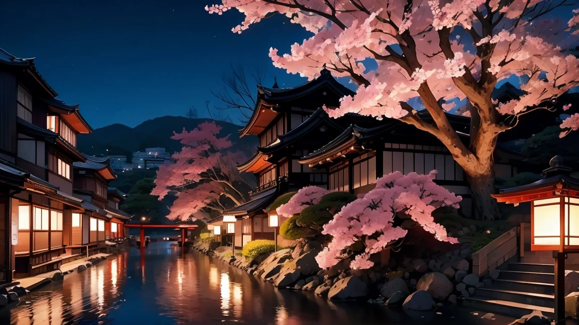 Kyoto、Cherry Blossoms at Night、after the raasy