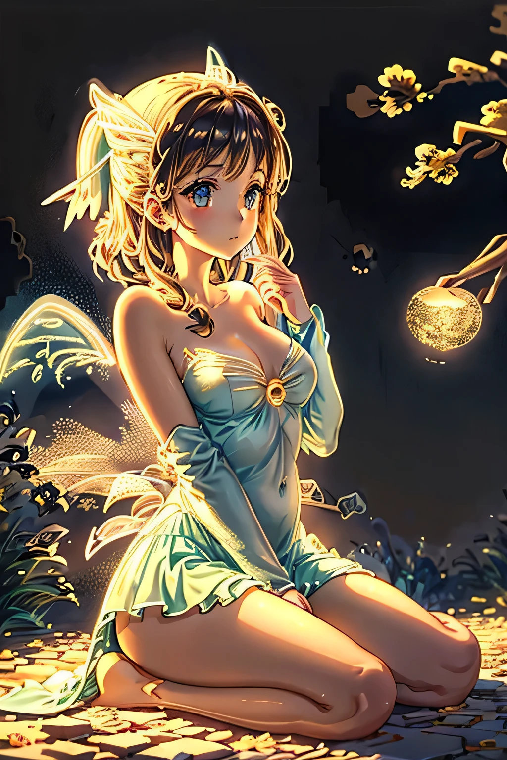 (NSFW)、((In glass bottle))、(((Nude)))、(8K, Ultra-high resolution, Highest quality, Tabletop:1.2),(18-year-old:1.3)、(Troubled face)、(avert your eyes)、8K、Cute nude fairy illustration、Illustration:1.4、Ultra-high resolution、Highest quality、(Beautiful dragonfly wings on the back、)、(Height 10cm)、(Spread your legs and bend your knees:1.5)、(Place your hands behind your head、Show me your armpits:1.3)(in the forest) (Natural skin texture、Detailed skin、Hyperrealism、Ultra Sharpness)、Intricate details、Depth of written boundary、Sexy pose、(Big Ass:1.5)、(Big Tits、Ample breasts:1.5)、Erotic、Detailed face、Detailed Eyes、Detailed chest