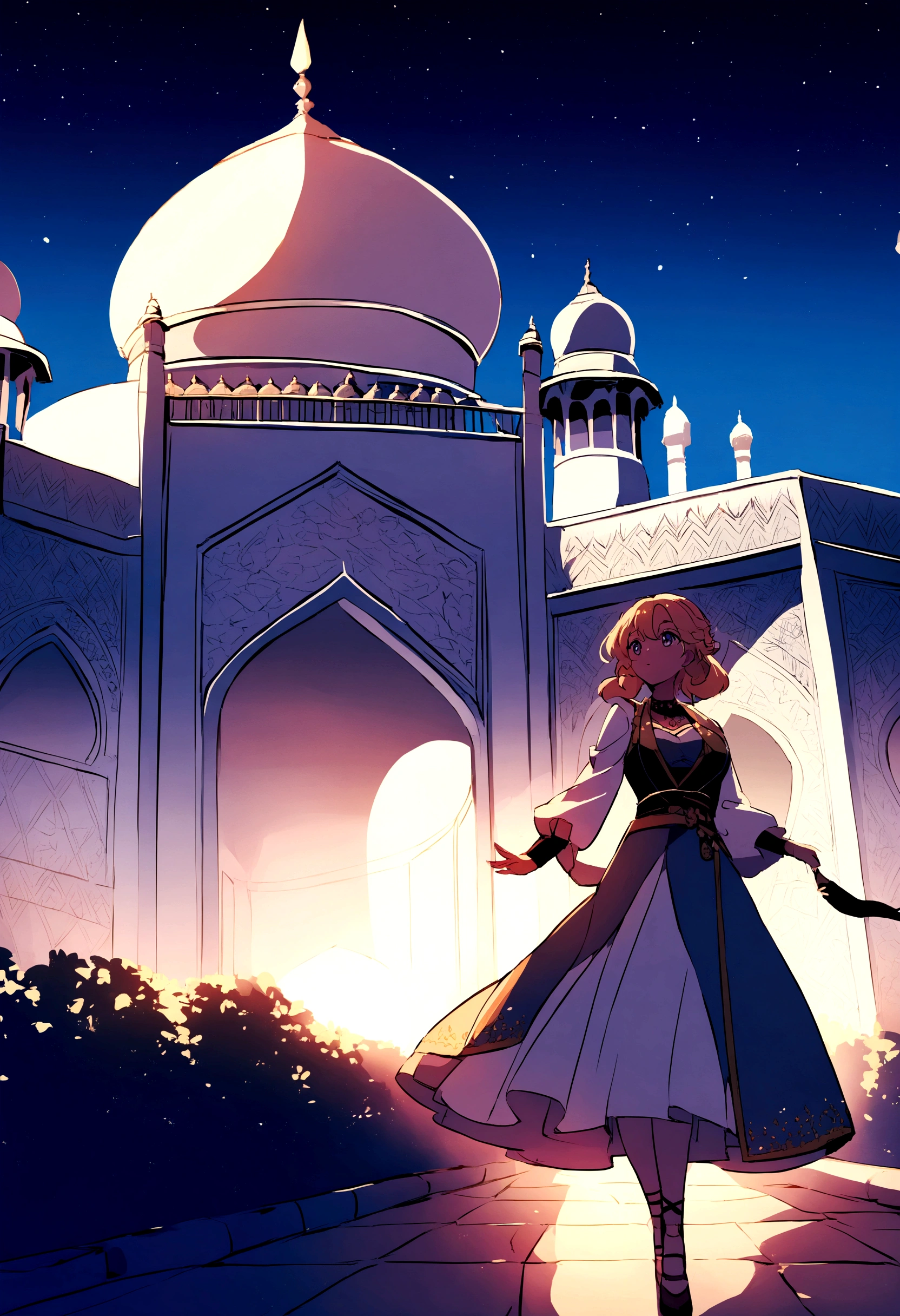 Taj Mahal in Anime Night Stars Styles