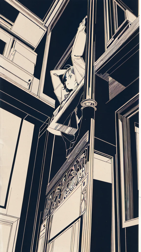leaning back with hands out in the air,girl、high school girl、(masterpiece, highest quality, official art:1.2), (flat color:1.5),(colorful),looking at the viewer,1 girl,alone, white background, ,(2D:1.5) ,NSFW