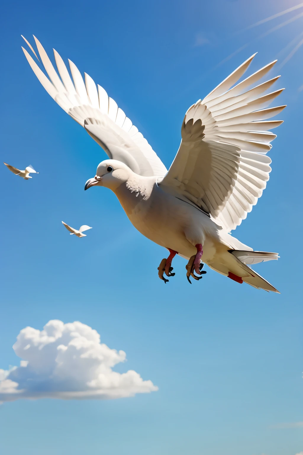 Animated flying dove