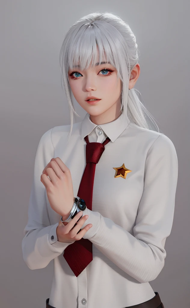 Masterpiece, Best quality, High quality, High Definition, High quality texture, High quality shadows, High detail texture, Realistic, Level Light, Side lighting, lens flare, Ray Tracing, Sharp focus,Silver hair，leader