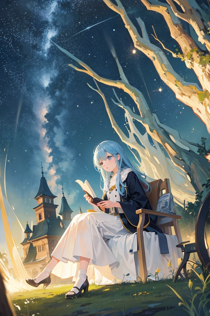 Long Exposure、Starry Sky、1The Book Tree、hill、Fantasy、Long Exposure、landscape