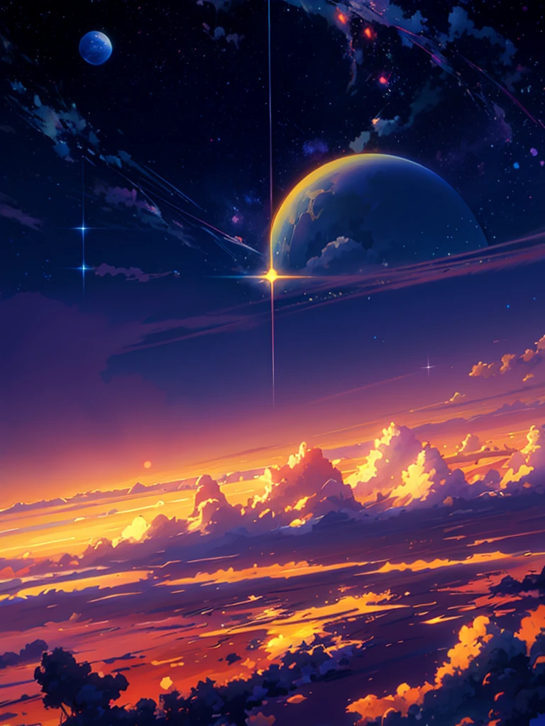 anime anime wallpapers with a view of the sky and stars, cosmic skies. by makoto shinkai, anime art wallpaper 4 k, anime art wallpaper 4k, anime art wallpaper 8 k, anime sky, amazing wallpaper, anime wallpaper 4 k, anime wallpaper 4k, 4k anime wallpaper, makoto shinkai cyril rolando, anime background art