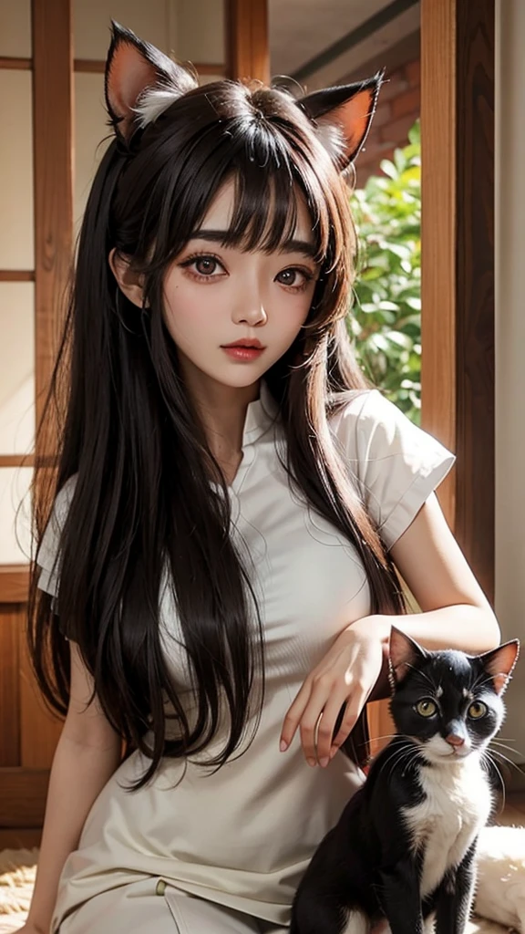 Various patterns　Various colors　Bushy hair　Black right eye　Left eye is brown　5 month old cat　