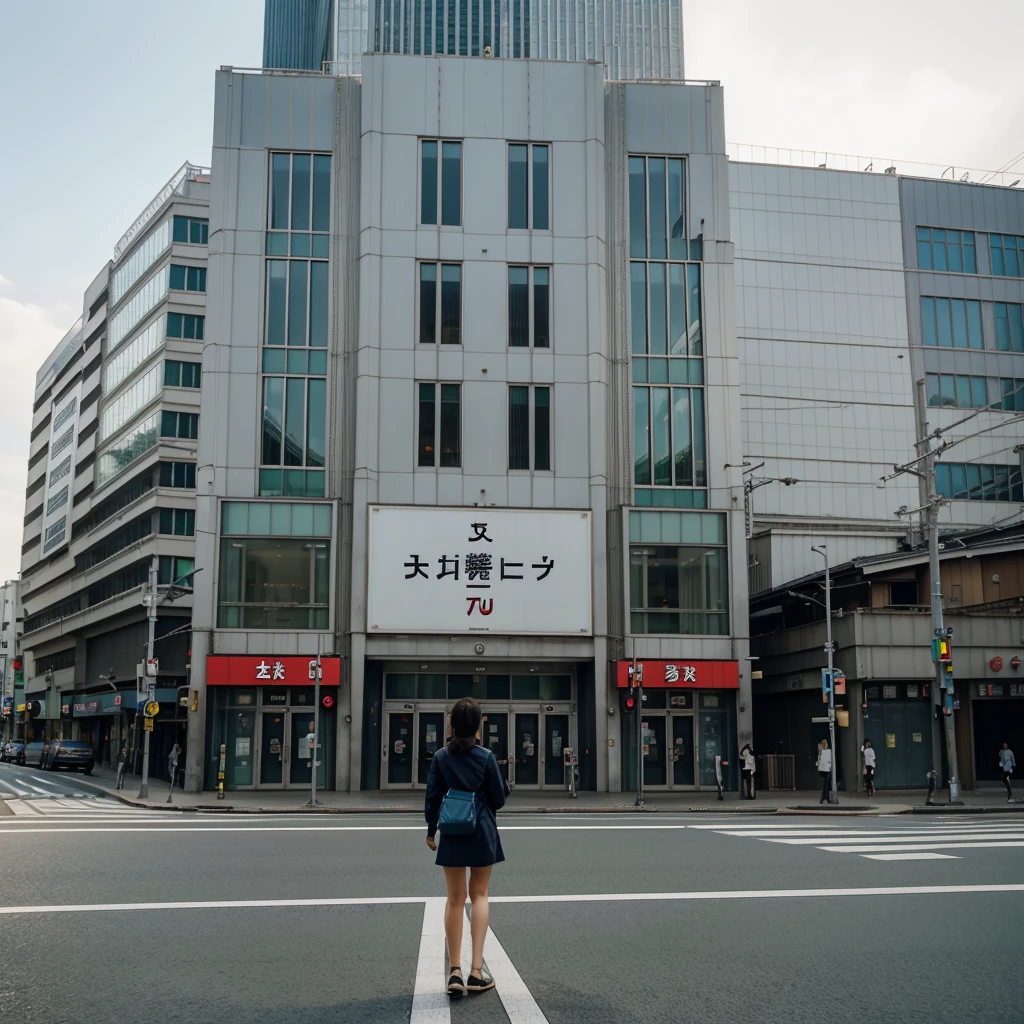 make a sign that says "ZOSY LISWANTO" attached to a Tokyo city building