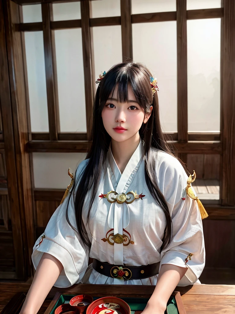 (raw image, best quality), (realistic, photo-realistic:1.3),best quality,Highly detailed,Masterpiece,very detailed,illustration,1 girl,on_body,Dynamic angle,world Masterpiece theater,tangle_long_hair,best quality,วอลล์เปเปอร์ CG unity 8k ที่very detailed,ink,miraculous,movie light,Lens_flame, Dunhuang_style
