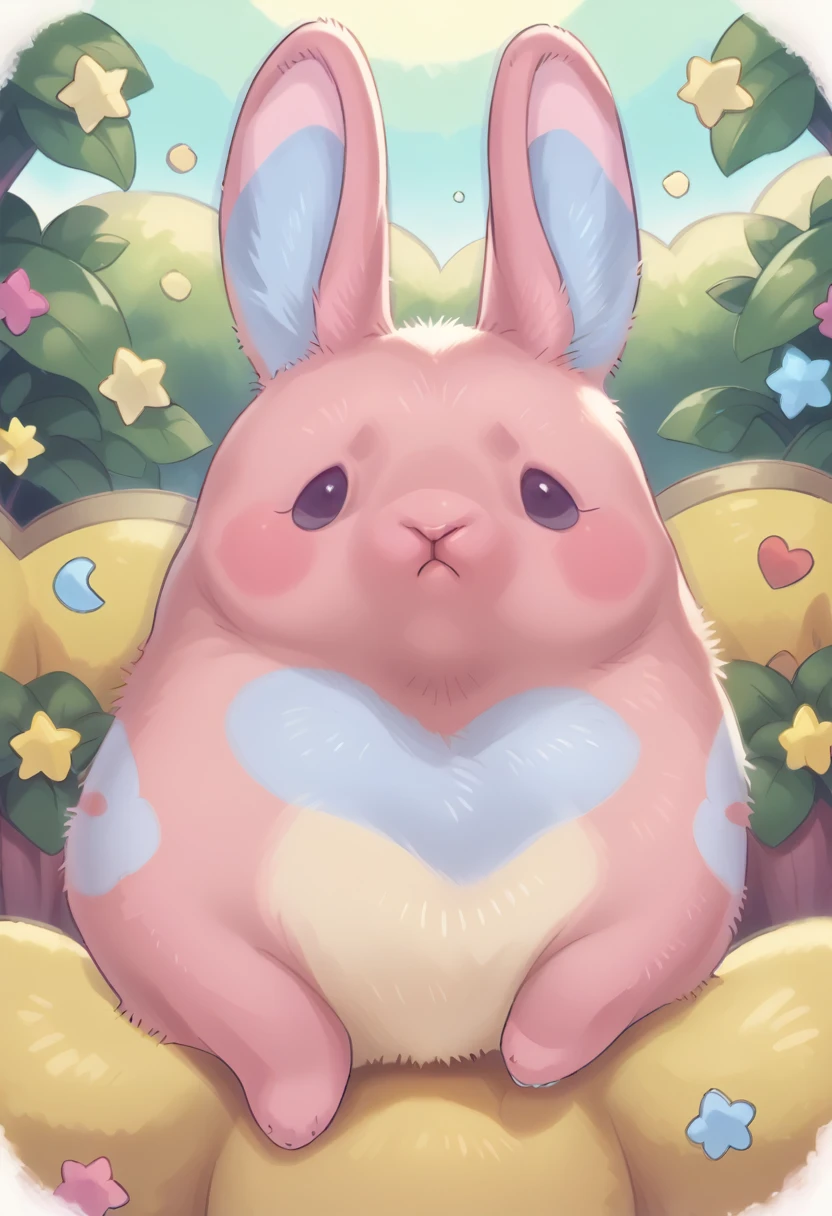 a cute pink rabbit, detailed blue in ears, intricate fur details, soft pastel colors, whimsical expression, playful pose, high quality, 8k, detailed fur, detailed ears, realistic, photorealistic, detailed eyes, detailed nose, detailed mouth, sharp focus, vivid colors, masterpiece, cute, adorable, fluffy, studio lighting