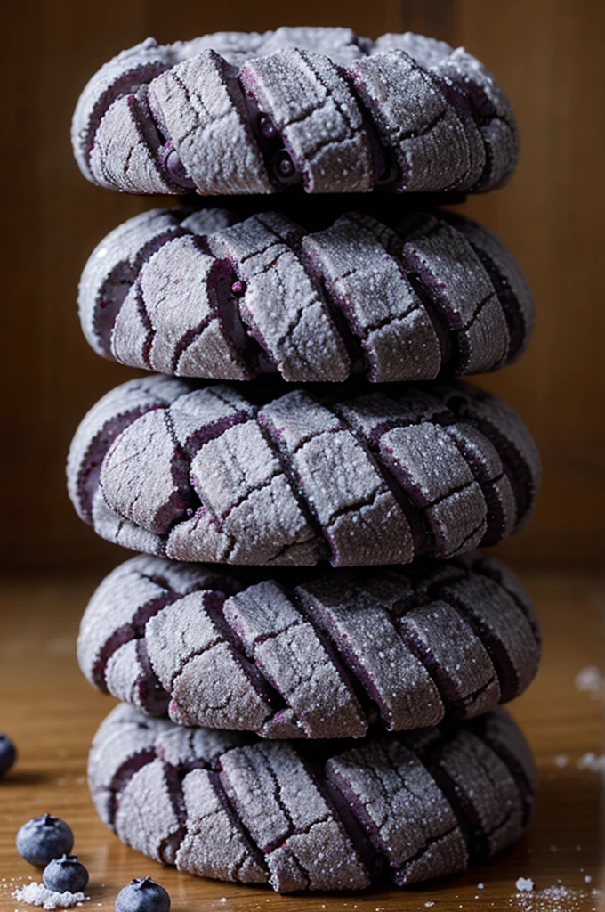 Blueberry Crinkle Cookies