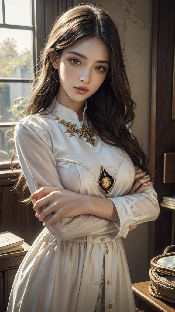 ((Best quality, 8 k, masterpiece: 1.3)), ((high dynamic range :1.4)), ultra detailed, Charming Model, (tender eyes, Gentle lips), very high color saturation, extremely detailed computer graphics, unity 8k wallpaper, (Natural skin texture, ultra-practical, soft light, spicy), (Very detailed), Foreground, 1 girl, beautiful hair, Beautiful face, Beautiful and gentle eyes, Super detailed, finely, A high resolution, Beautiful and detailed eyes, natural lip, Long eyelashes, full length, Ultra detailed, eye gradient, finely детализированные красивые глаза, symmetrical eyes, big glare on the eyes, Brilliant eyes:1.2, ((tarot)), ((Major Arcana Star))