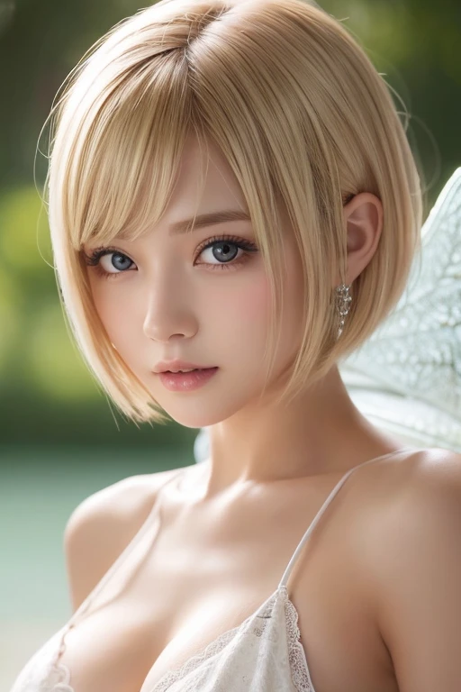 Fairy、sexy、photograph、Ultra-realistic、8K、Blonde、short hair