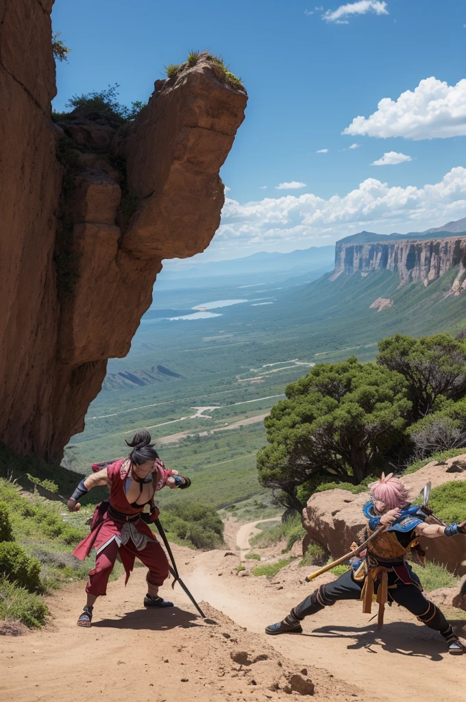 Gojo and sukuna battle to the death in the valley of the end, not anime style