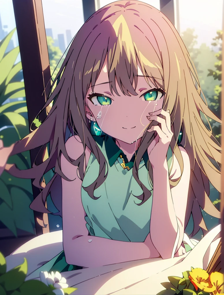 minami yume ,sss Dynazenon ,Long Hair, Brown Hair, (Green Eyes:1.5) ,smile,Wedding dress,Wedding Skirts,holding a large bouquet of flowers in both hands,Tears stream down her face,Tears of joy,I cry a lot,Stand Glass,
break outdoors, Association,Chapel,
break looking at viewer, whole body,(Cowboy Shot:1. 5) ,
break (masterpiece:1.2), Highest quality, High resolution, unity 8k wallpaper, (shape:0.8), (Beautiful and beautiful eyes:1.6), Highly detailed face, Perfect lighting, Highly detailed CG, (Perfect hands, Perfect Anatomy),