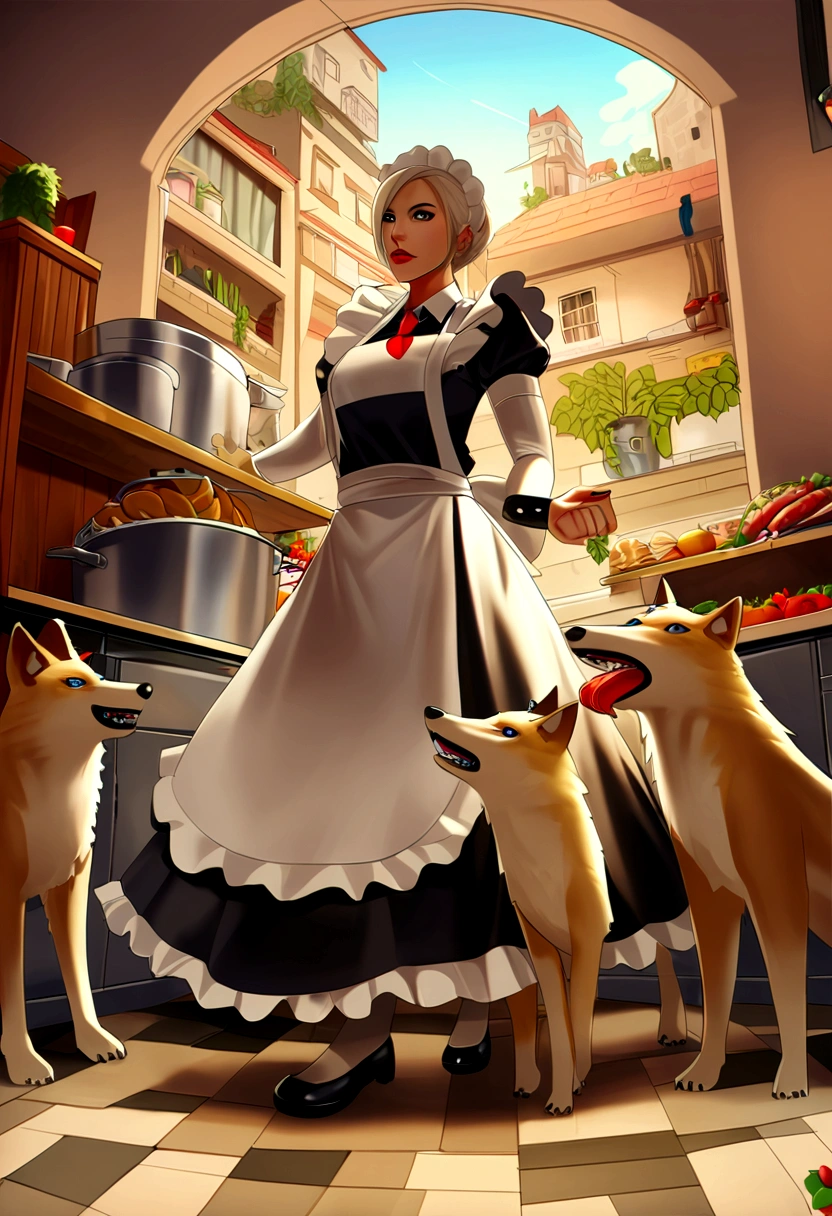 por zackary911,zackary911, wolves, anthropo, giant maid in the kitchen, for him