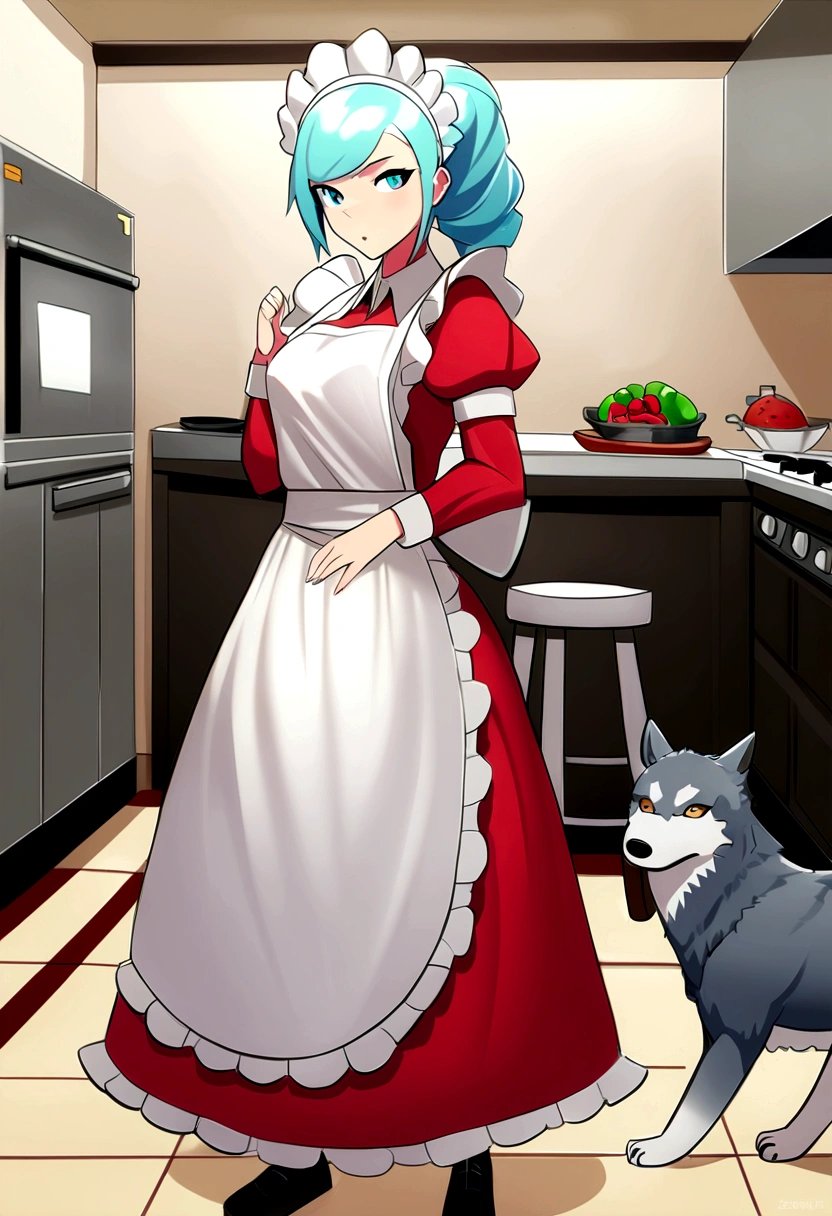 por zackary911,zackary911, wolves, anthropo, giant maid in the kitchen, for him