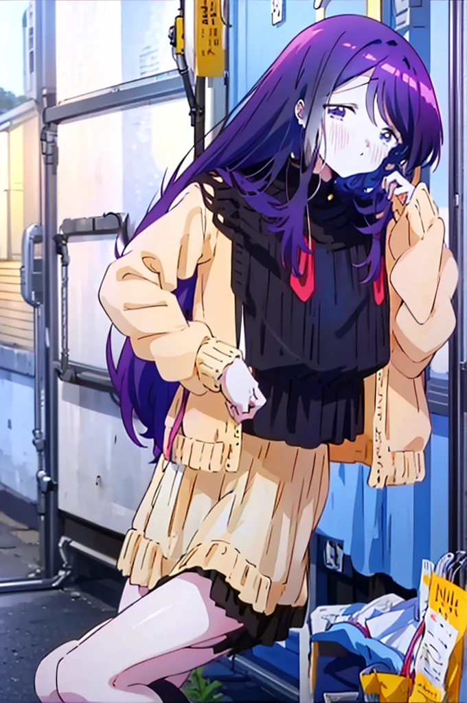 Japanese 、high 、Lift up your skirt、Showing panties、Blushing、白いShowing panties、Pull up your skirt