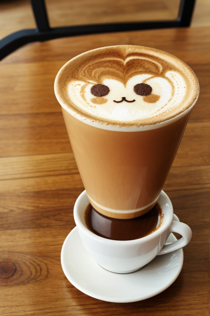 A kawaii hot coffee