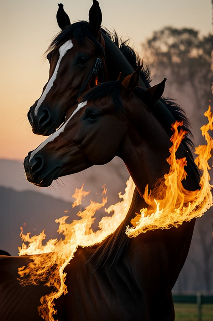 Horse, fire